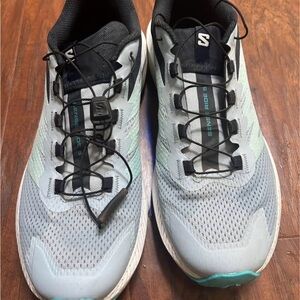 Salomon Trail Shoes in Light Gray and Black